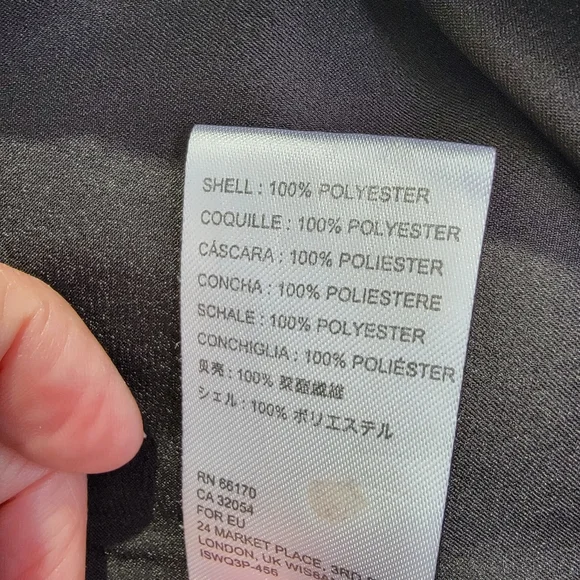 Urban Outfitters Black Satin Tie Front Nicole Blouse Flare Sleeve Deep V Size S - Picture 11 of 14